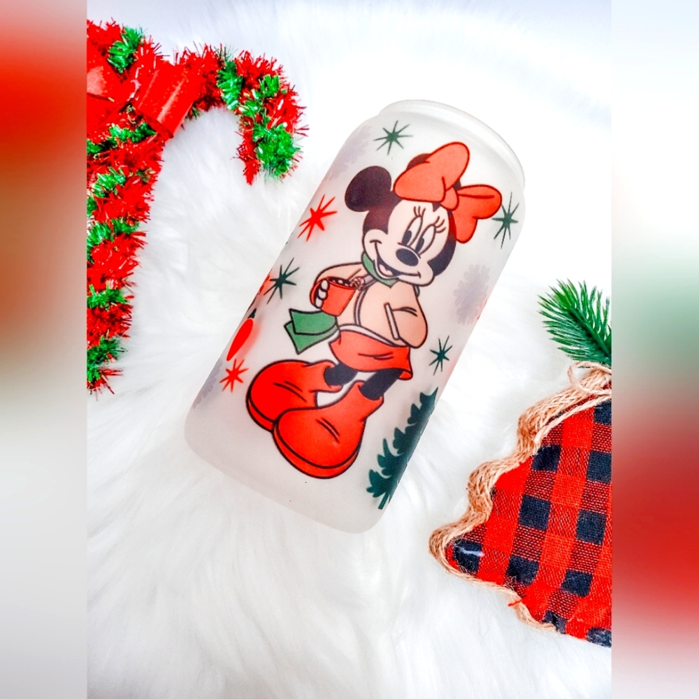 Mrs Mouse Glass Can Cup